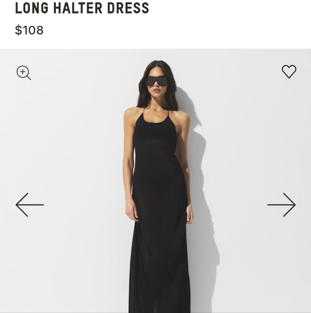 NWT Skims Sheer Long Slip Cover Up Dress Black Obsidian